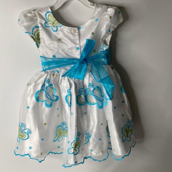 Butterfly Dress toddler Baby Girl 18-24 months Petticoat Lined Photo Shoot - Picture 9 of 10